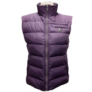 PRADA PURPLE 2013 LOGO PLAQUE PADDED VEST